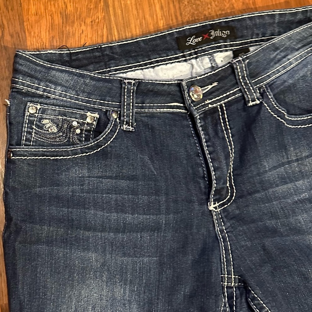 Love indigo BLING jeans, size 10